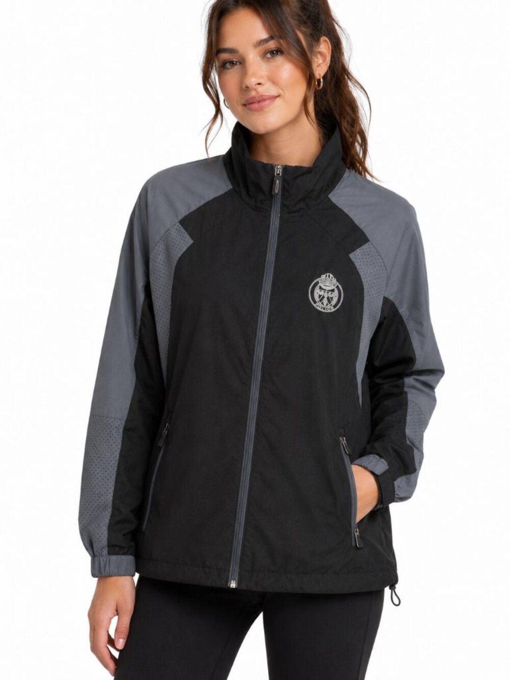 North End Sport Toronto Police Windbreaker Jacket, Gorpcore, Black